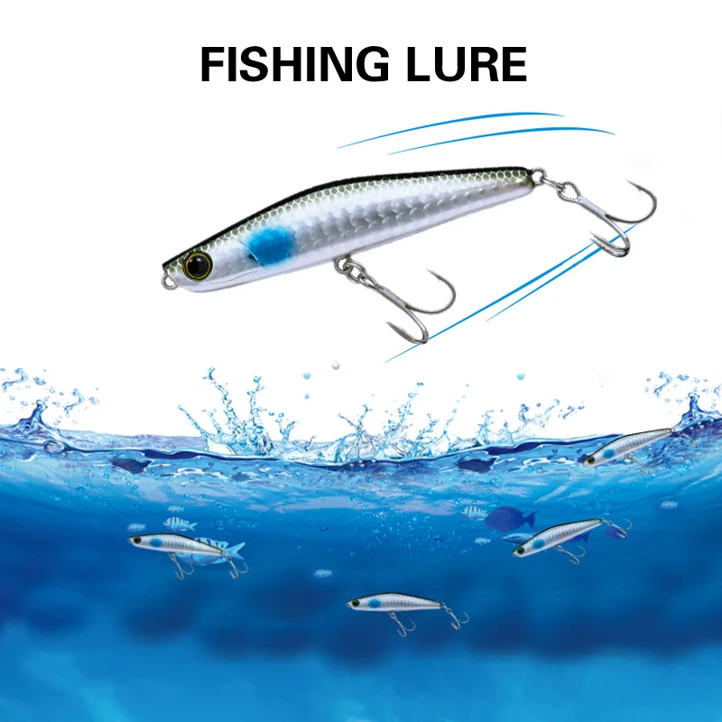 Señuelo de pesca con lápiz SeaBass, 80mm, 18g, cebos duros artificiales, pesca para hundimiento, Stickbaits Ima Yoichi 80, caballa, bonito Wobbler - imagen 5