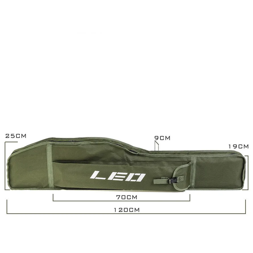 LEO-bolsa portátil para caña de pescar de 1,2 M, bolsa de transporte plegable para caña de pescar, bolsa de almacenamiento para herramientas de pesca, funda para carrete, bolsas para equipo de pesca, 1 capa - imagen 3