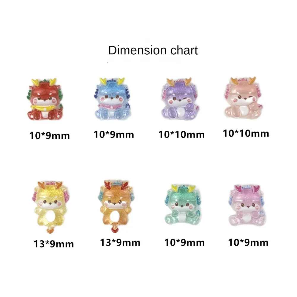 Pegatinas de resina para uñas de 1/2/4 piezas, resistentes al desgaste y duraderas, diseño exquisito, no es fácil de caer, para el año del Dragón - imagen 3