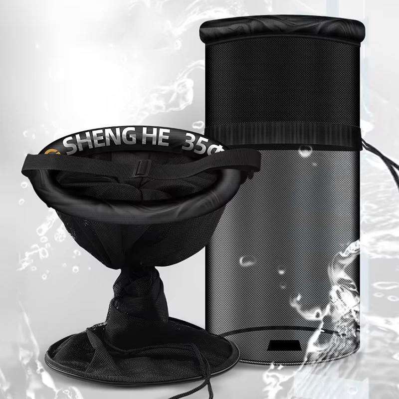 Pesca de peces bien plegable mantener peces vivos mantener red pesca de carpa portátil flotante protector de peces red herramientas de pesca al aire libre equipo - imagen 2