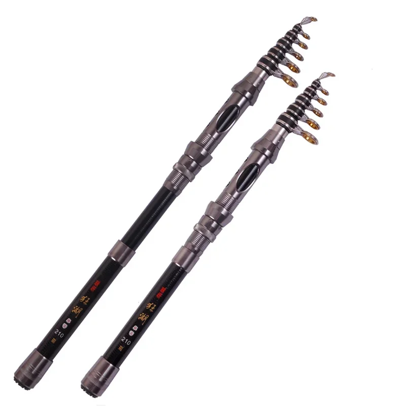 Caña de pescar telescópica ultraligera, cañas de pescar portátiles, alimentador de carpa, corriente de viaje, caña de mano para lago, exterior, 1,5-2,4 m - imagen 2