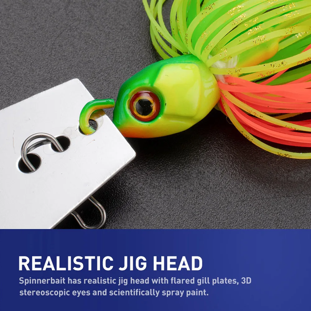 JOHNCOO 9g cebo de Metal Spinner cebo sin malezas señuelo de pesca Buzzbait Wobbler para lubina Pike Walleye Fish - imagen 4
