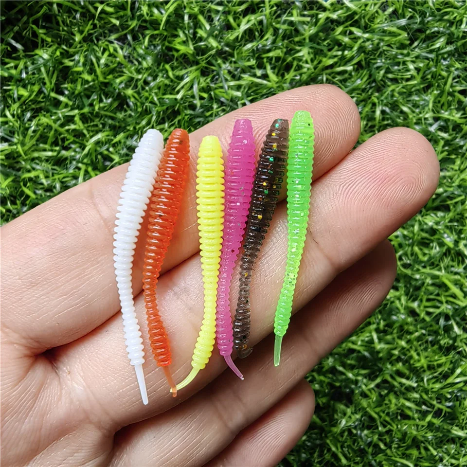 MUKUN 10 Uds Mini Ocean Rock pesca señuelos blandos 0,15g/40mm gusano suave cebos artificiales lubina cebo de silicona accesorios de pesca - imagen 2