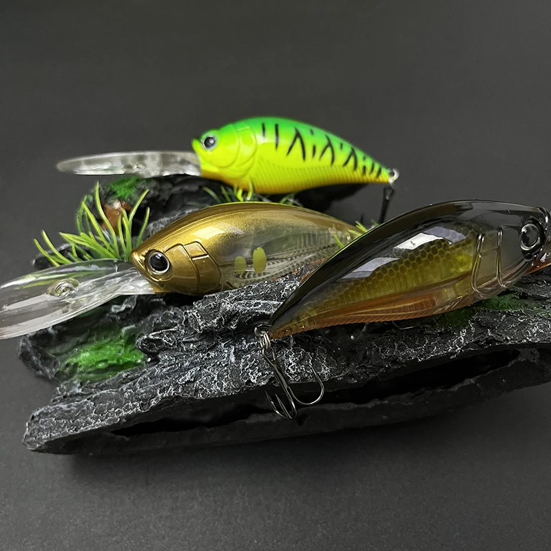 3D Deep Crank Fishing Lures 21g 70mm Floating Long Tongue Casting Wobbler Topwater Pesca Fishing Bait Minnow Swimbait Crankbait - imagen 3