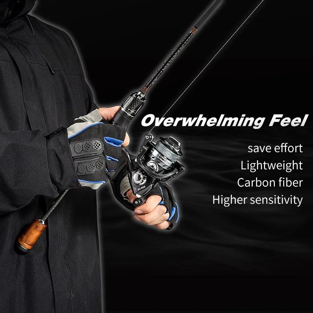 BAKAWA-caña de pescar giratoria de carbono UL Power, 1,39 m, 1,55 M, 1,68 M, 1,8 M, peso del señuelo, 1,5-8g, aparejos de caña de fundición, Pesca de agua salada en el mar - imagen 5