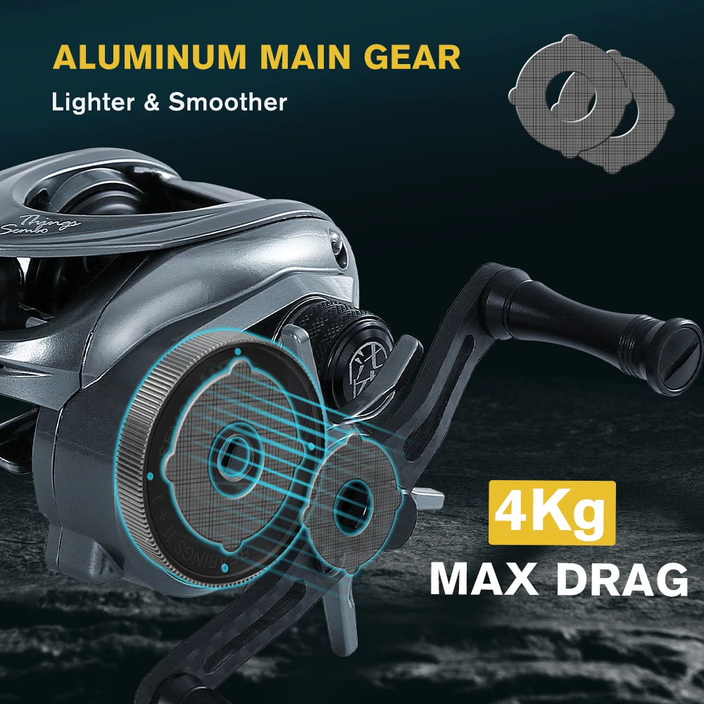 ZUKIBO 117g Ultralight Baitcasting Fishing Reel Carbon High Speed 7.8:1 Gear Ratio 11+1BB 4KG Power Baitcaster Saltwater pesca - imagen 5