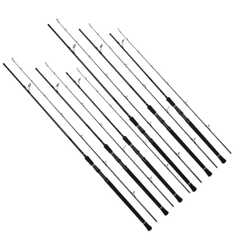 DSNY-caña de pescar giratoria de fibra de carbono FUJI, 2,1 m, 2,4 m, 2,7 m, señuelo 15-150g, línea 10-70lb, caña de barco ultraligera para lubina - imagen 5