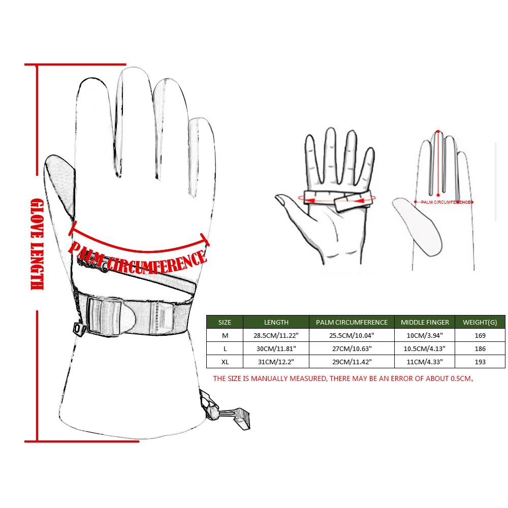 HERCULES guantes de esquí invierno Snowboard guantes de moto de nieve hombres mujeres térmicos antideslizantes impermeables guantes de nieve cálidos pantalla táctil - imagen 5