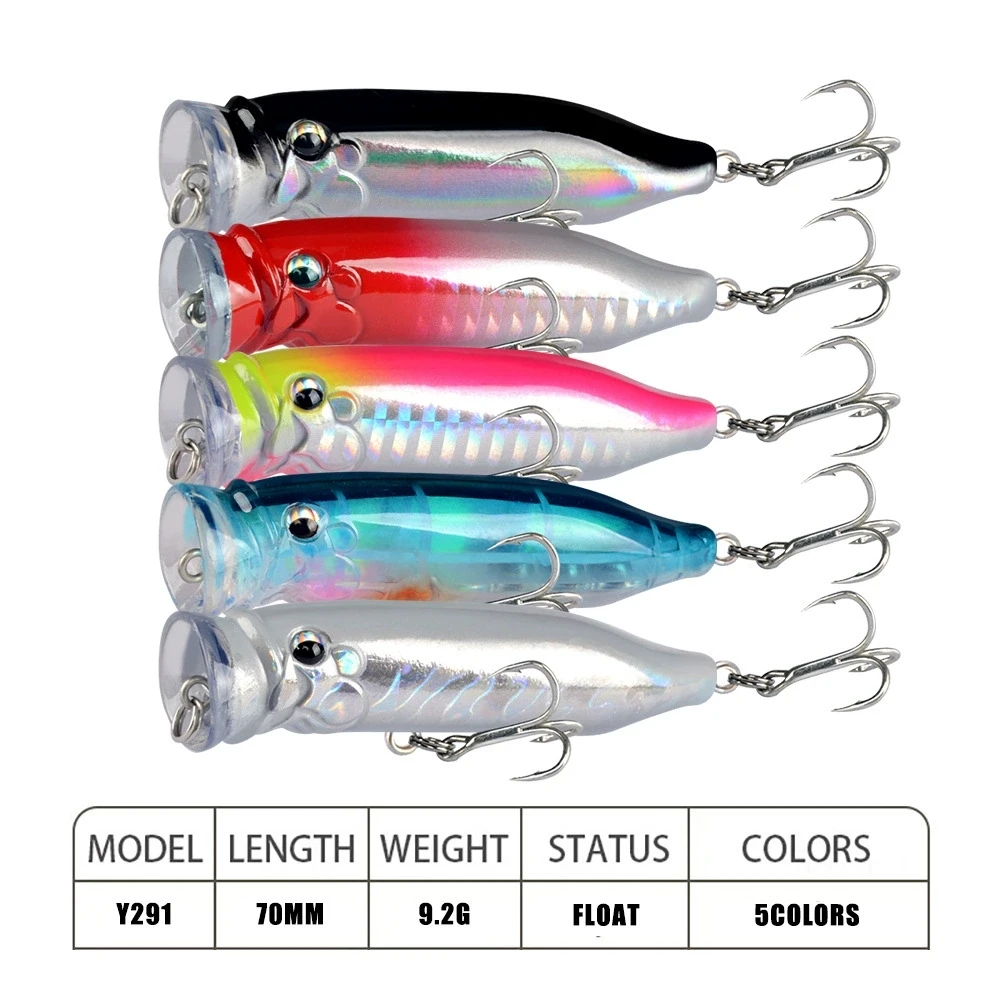 Popper Topwater duro 7 cm – Crankbait wobbler para perca - imagen 3