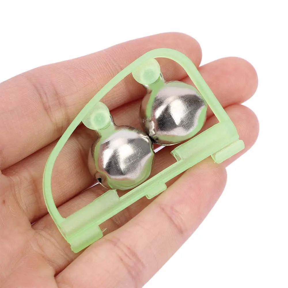 Accesorios de Clip, anillo de alerta que brilla en la oscuridad, herramienta de caña de pescar fluorescente, alarma de doble campana, 5 uds. - imagen 3