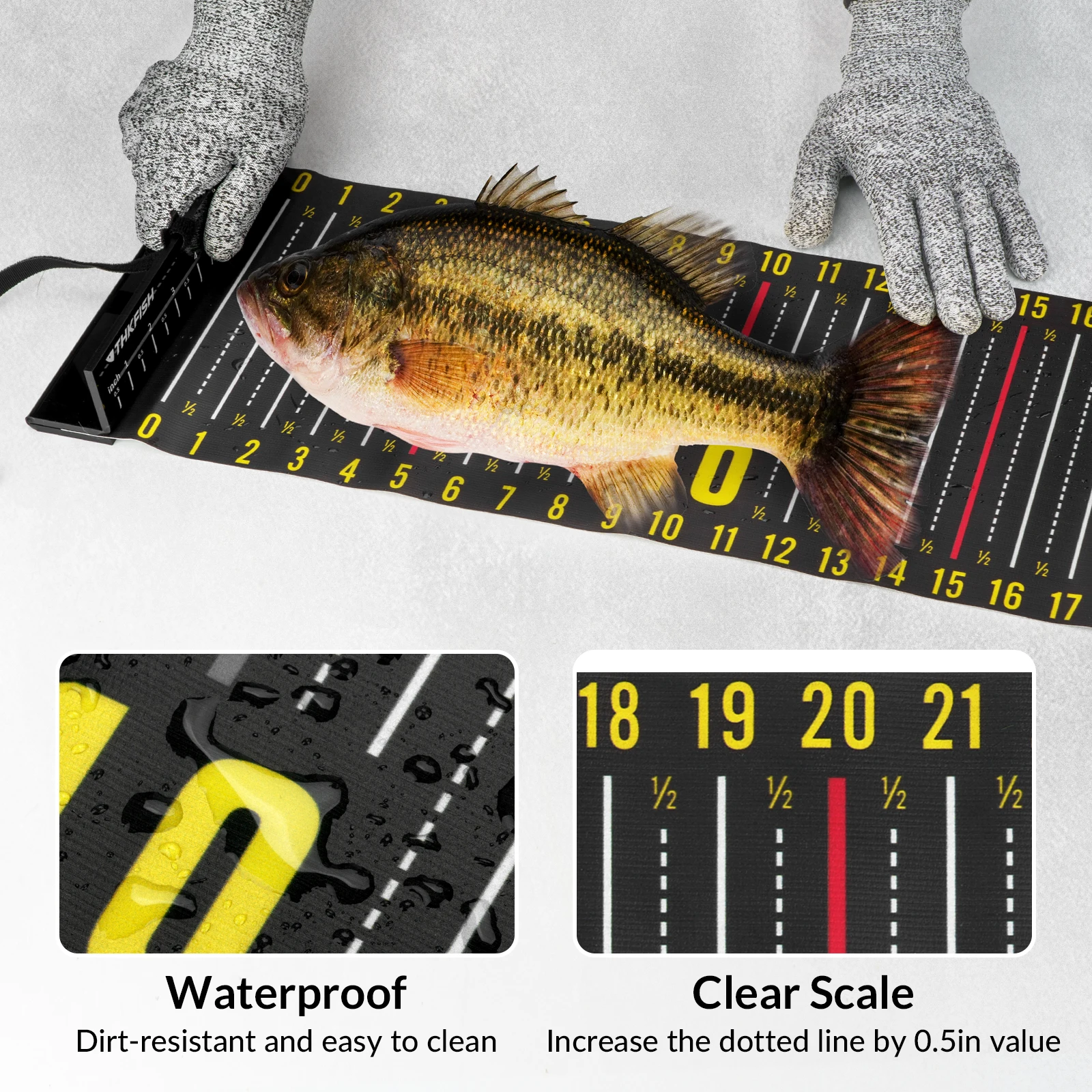 Regla de pesca THKFISH, 135cm, 53 pulgadas, Regla medidora de peces impermeable, reglas plegables, cinta métrica, pegatina, accesorios de herramientas de pesca - imagen 2