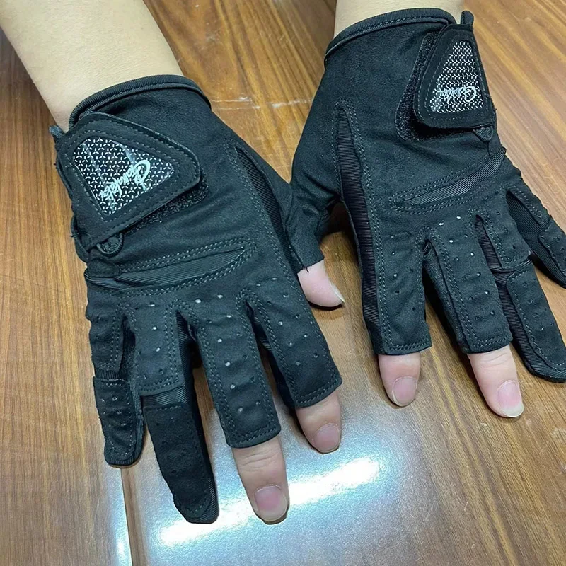 Guantes de pesca medio dedo Gamakatsu – Antideslizantes transpirables UV - imagen 2