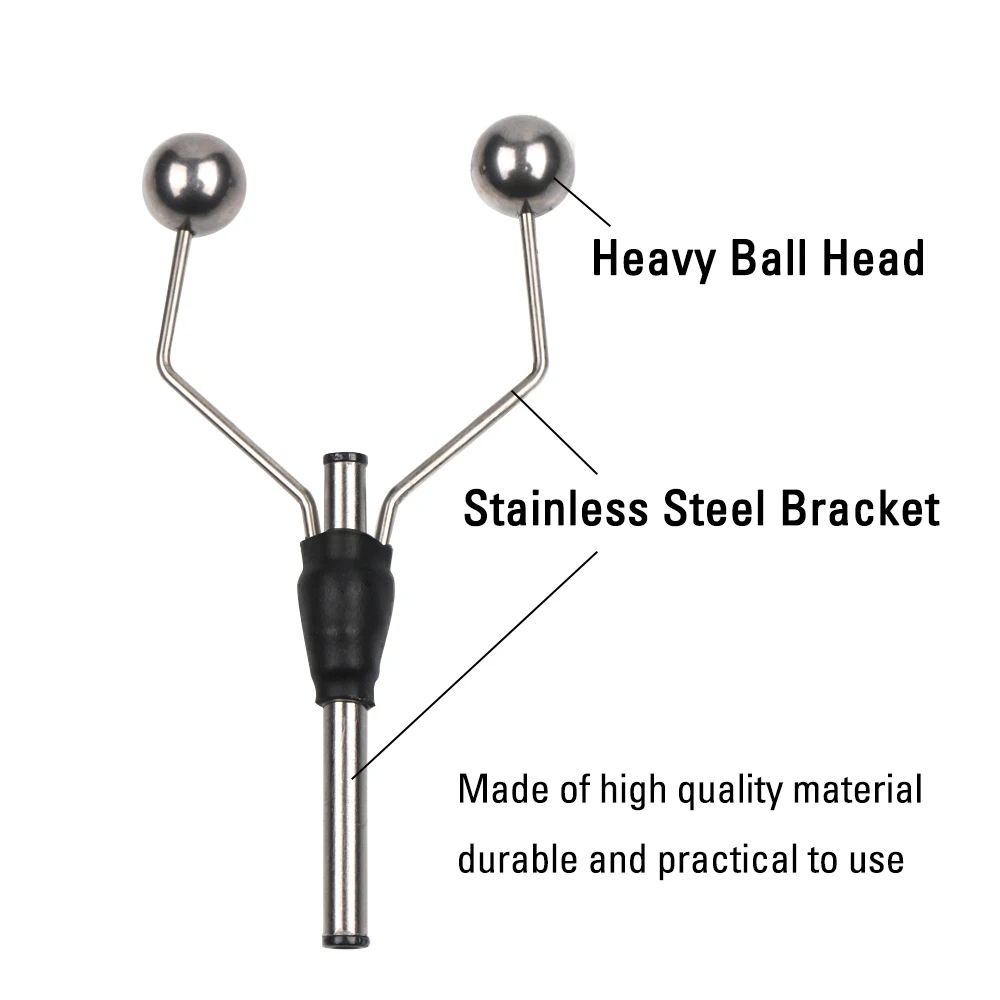 ICERIO-soportes de bobina con punta bicerámica de acero inoxidable, herramienta para atar moscas con cabeza de bola pesada, soporte de hilo pequeño y estándar, 1 ud. - imagen 4
