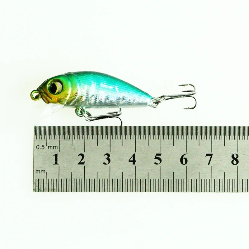 Señuelo de Pesca de pececillos de piezas, cebo duro de 47mm4.8g, Wobbler Jig Bait Crankbait, aparejos de Pesca de lubina a rayas, SwimBait - imagen 3