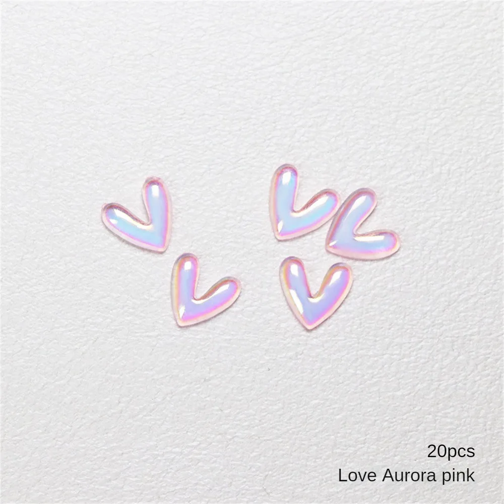 Pegatinas de corazón inspiradas en el amor en rosa iridiscente para la expresión creativa