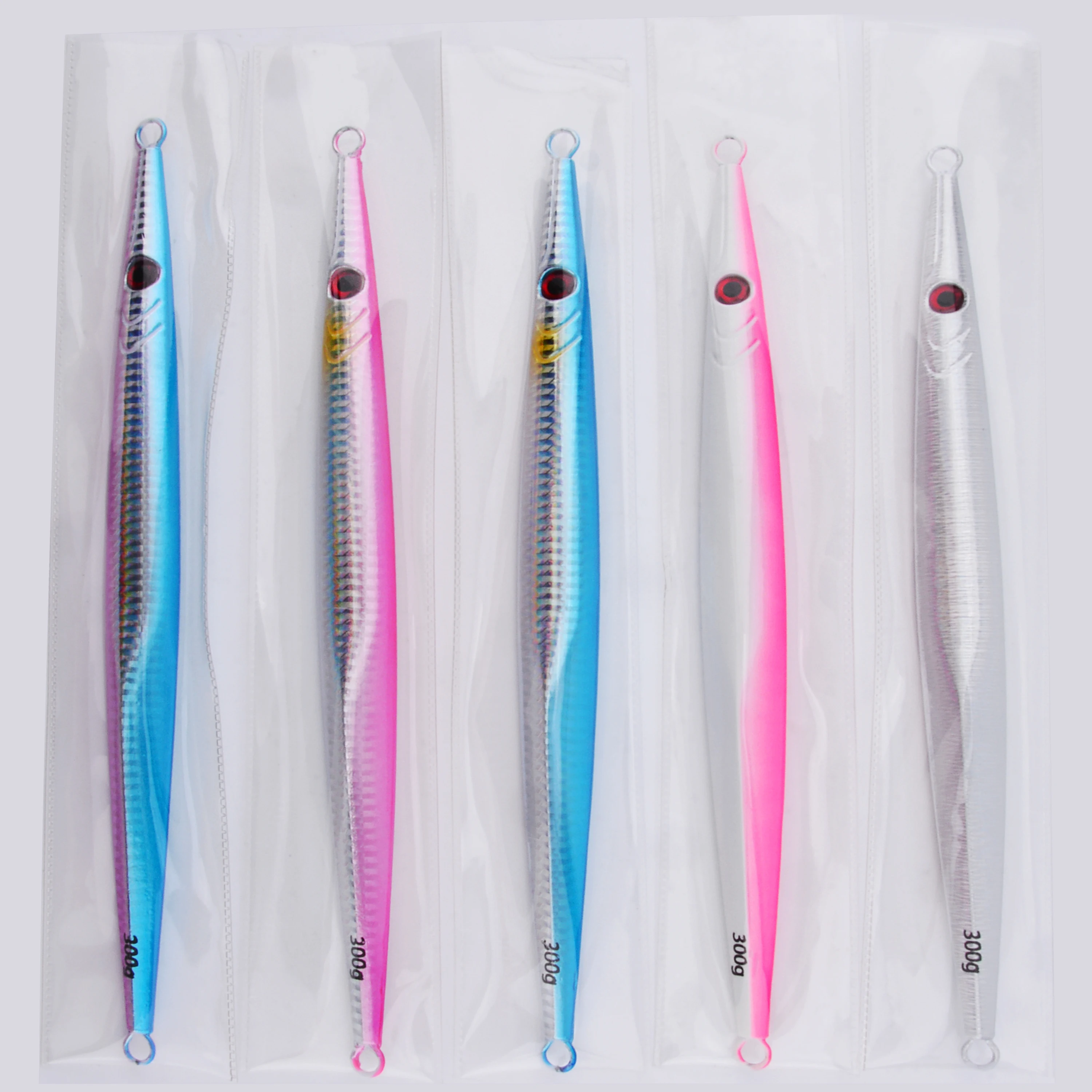 Plantilla de Metal de 60g-300g para pesca en el mar, tira larga, placa de hierro de dibujo rápido, hundimiento rápido y agitación lenta, placa de hierro luminosa, 1 Uds. - imagen 5