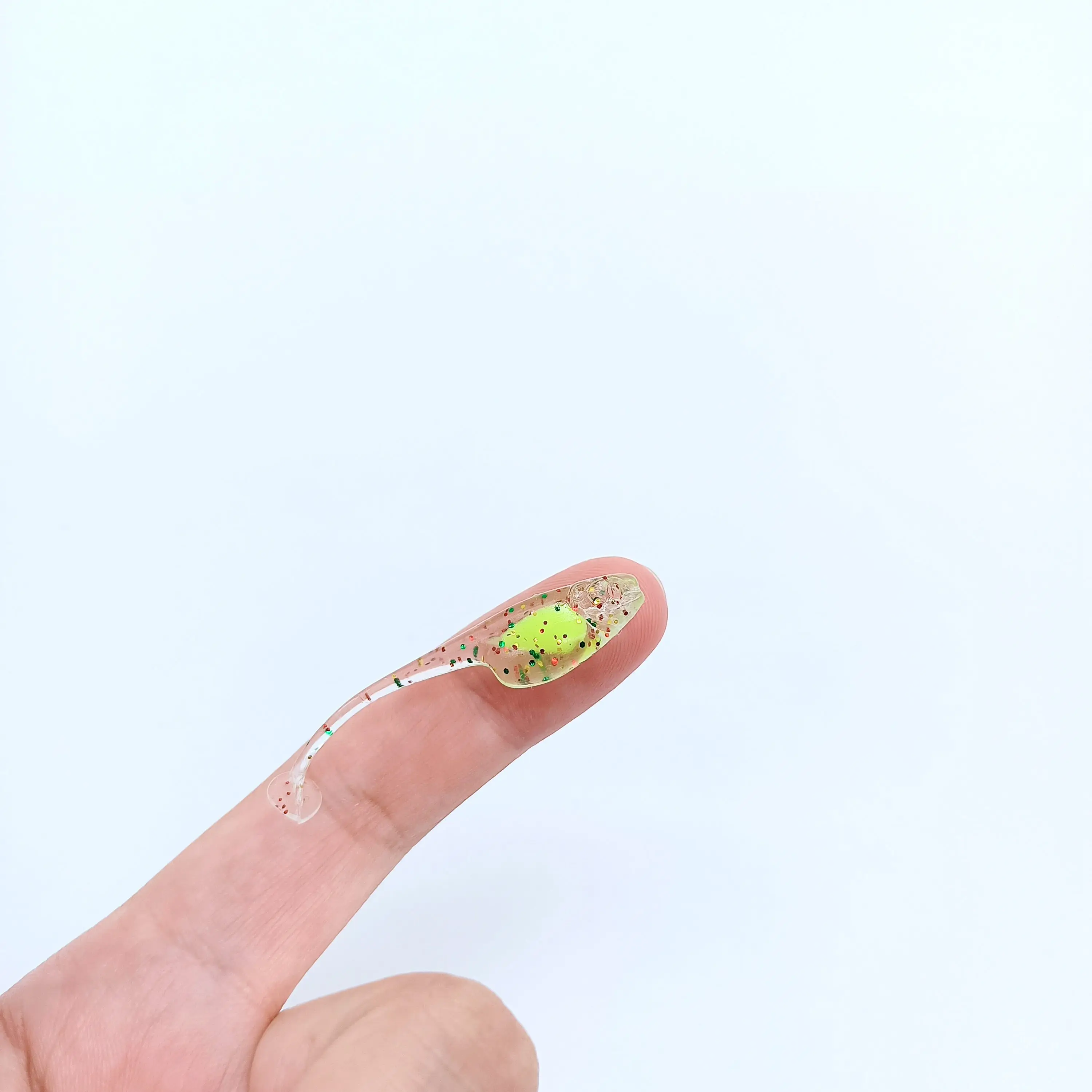 DUODUOYU 5 uds nuevo Mini señuelo de pesca suave 0,8g/90mm cola en T plantilla de gusano suave pez Wobbler cebo Artificial aparejos de pesca de silicona