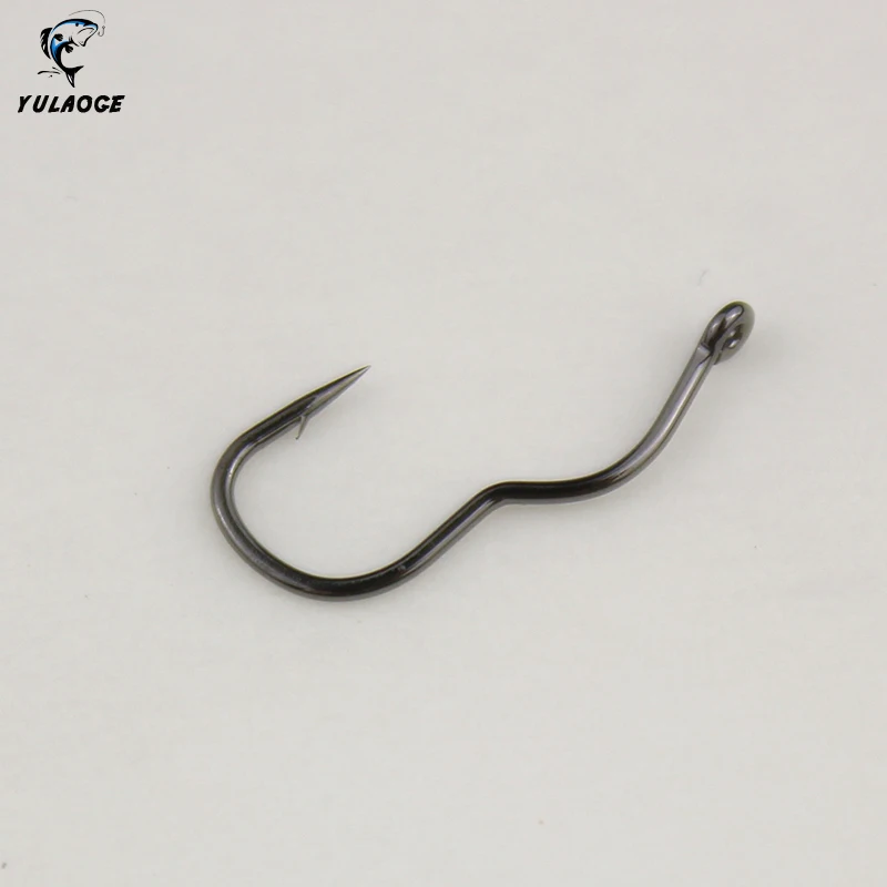 20 stks/zak Automatische Flipping Vishaak Zwart Koolstofstaal Vishaken Drie-bocht antislip karperhaak voor Jacht & Vissen - imagen 4