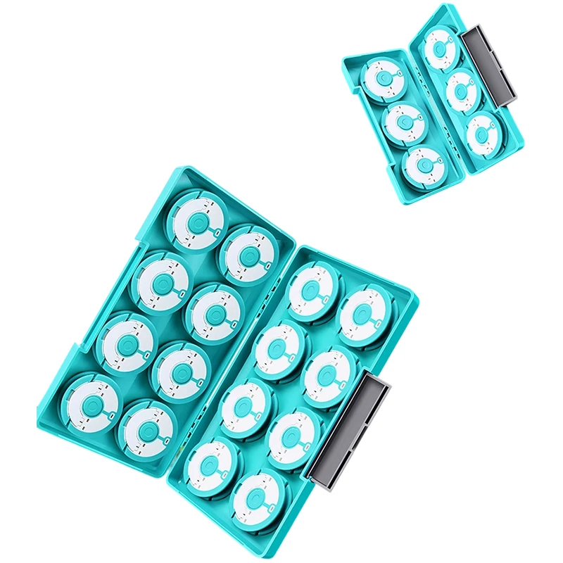 Caja de línea principal de pesca, tablero de bobinado, caja ABS, carretes de silicona, carretes 6/10/16 para línea de aparejo líder de trazo, alta capacidad