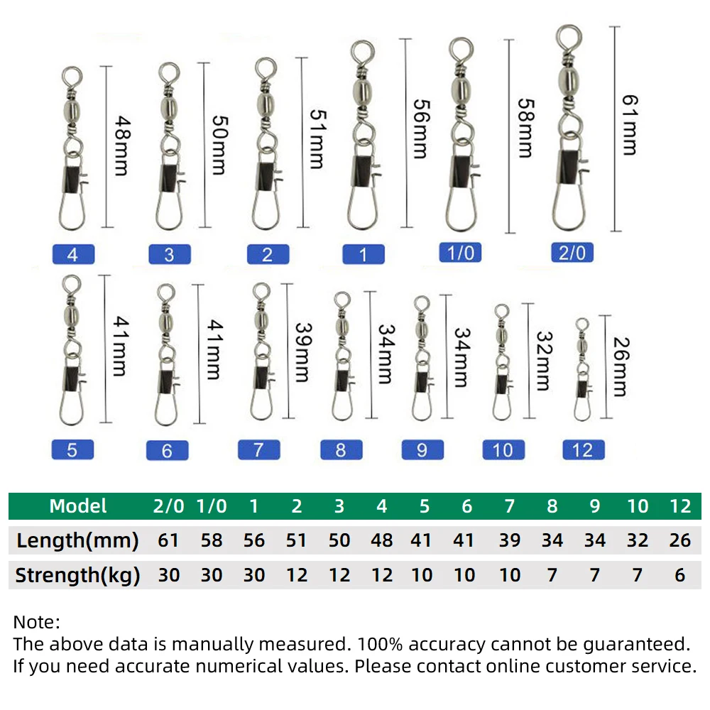 Pesca giratoria de acero al carbono, chapado en negro, Pin tipo B, conector de señuelo, anzuelo, accesorios de aparejos de pesca - imagen 2
