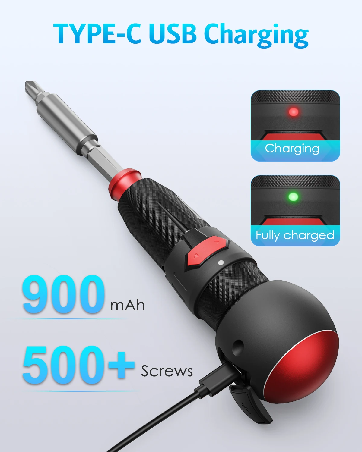 ORIA Destornillador eléctrico 3,6V tipo C – Kit DIY reparación - imagen 2