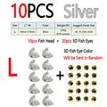 10pcs Silver L