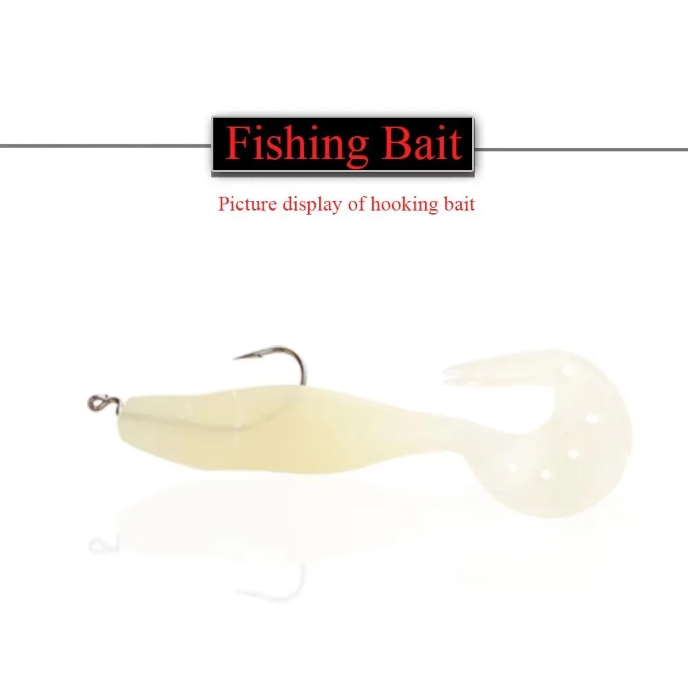 NGB 50PCS Anzuelos de pesca compensados Acero con alto contenido de carbono 5/0 # -2 #   Anzuelos de manivela de señuelo suave con cebo de gusano con accesorios de pesca ocular - imagen 4