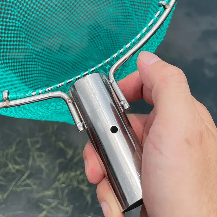 Red de aterrizaje de pesca Lawaia, cabeza de red de acero inoxidable, red de pesca de nailon multihebra, herramienta de pesca con mosca - imagen 4