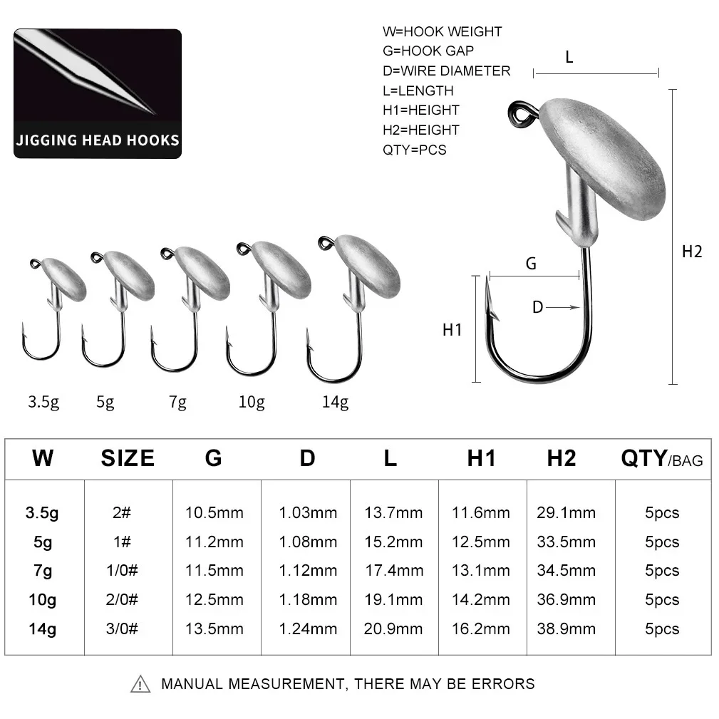 Anzuelo de pesca con cabeza de vaso, señuelo de pesca Jigging, cebo duro, gusano blando, 3,5g, 5g, 7g, 10g, 14g - imagen 3
