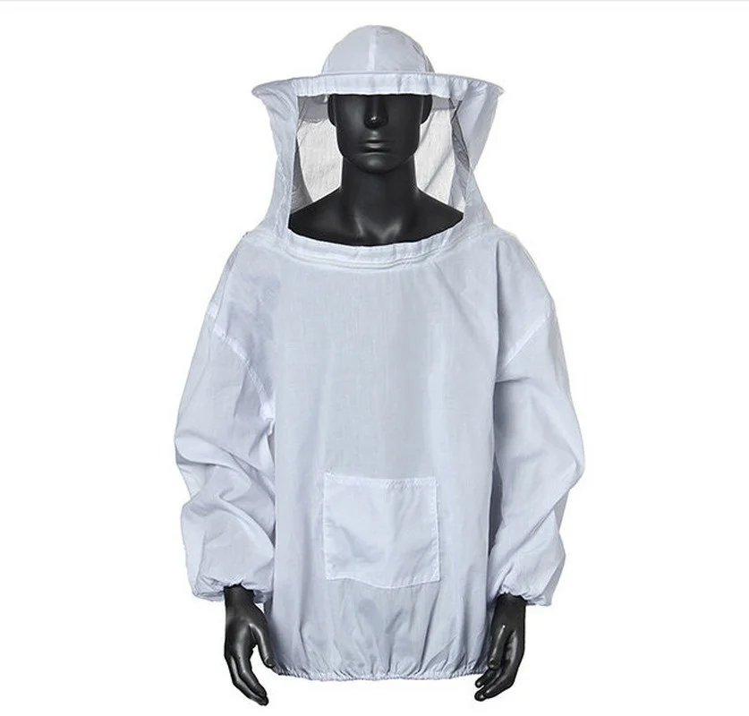 Chaqueta protectora de apicultura, equipo de bata de velo, traje de manga de sombrero para mantener los abejas - imagen 3