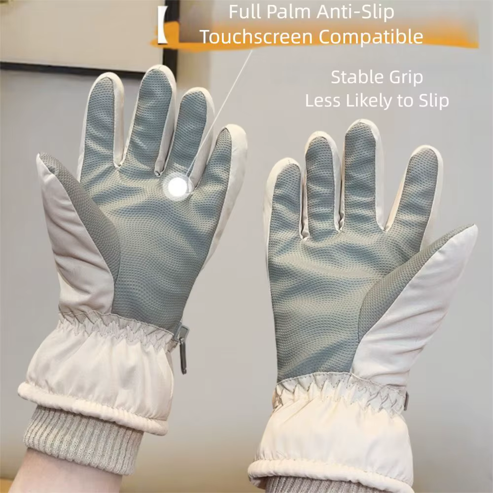 Fashion Winter Warm Women Gloves Windproof Touch Screen Thickened Thermal Glove Waterproof Snowboard Ski Gloves Outdoor Sports - imagen 2