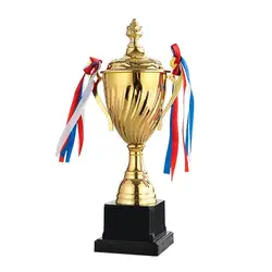 Trofeo de pesca Copa metálica dorada y plateada