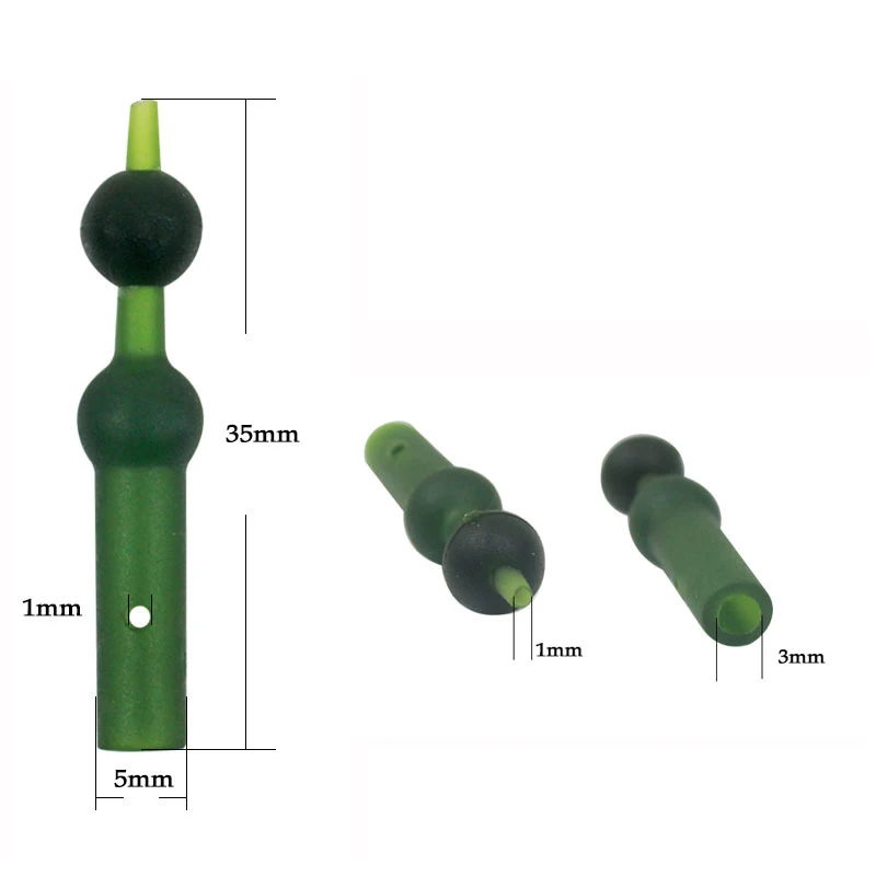 500 unids/lote accesorios de Pesca de carpa aparejos de Pesca tubo de manga antienredos para Pesca Material de Pesca productos Pesca - imagen 2