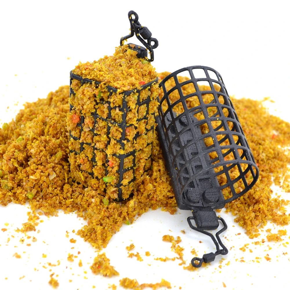 Alimentadores de aparejos de pesca, jaula redonda y cuadrada para carpa, alimentadores de Metal, 20g, 30g, 40g, 50g, 60g, 10 unidades - imagen 4