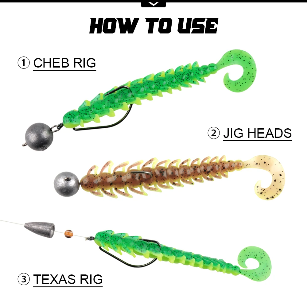 Señuelo Wriggler Spinpoler – Vinilo con patas swimbait doble color - imagen 4