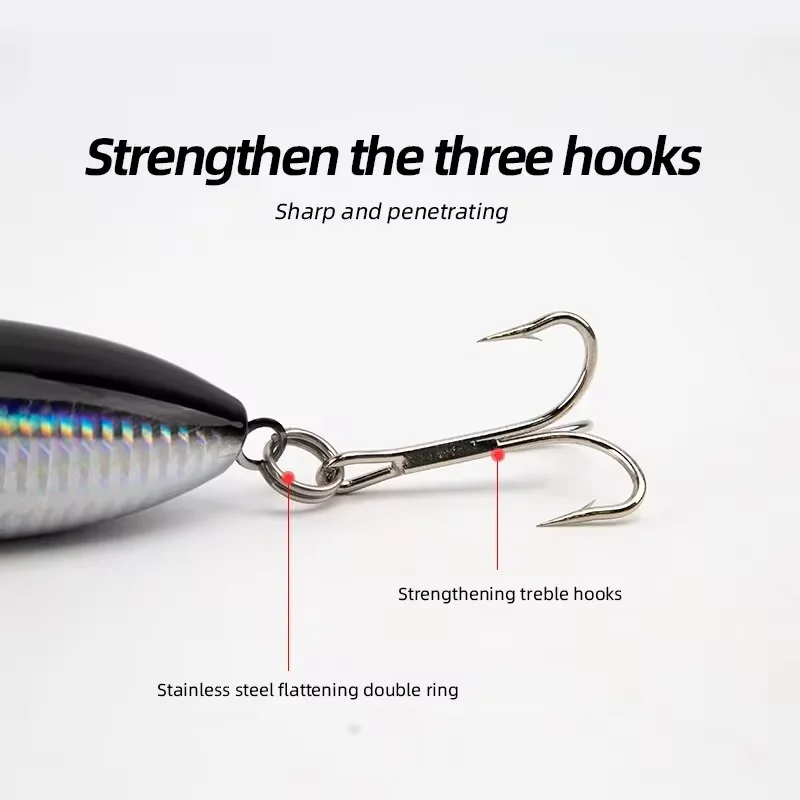 Señuelo de pez grande de 180mm, cebo duro Artificial con ojo 3D, aparejos de pesca para lubina, depredador de agua salada, equipo de pesca, uso multisuperficie - imagen 4