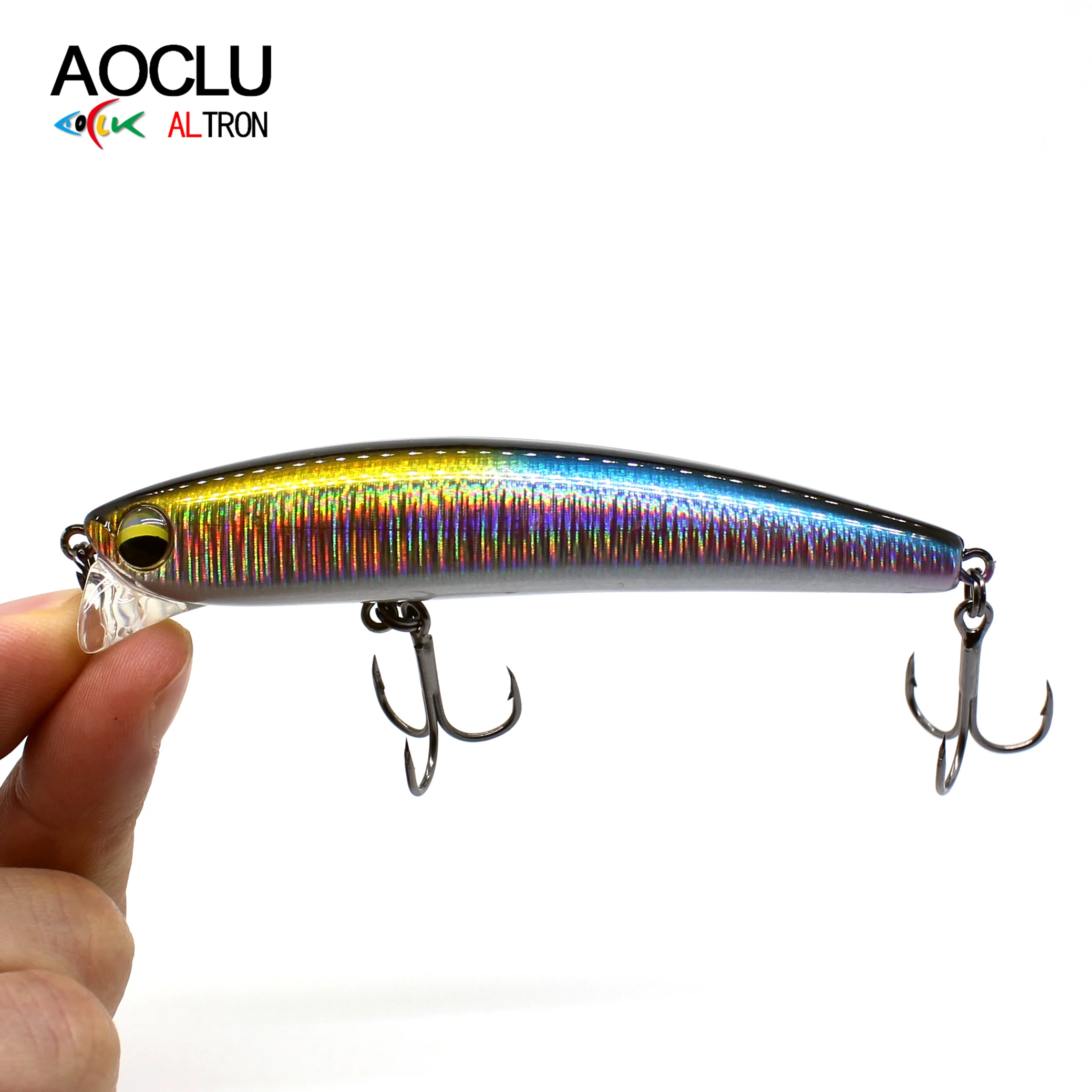 AOCLU-Cebo duro Topwater Hybrid, 90mm, 12,2g, Wobbler, sonajero, buzo poco profundo, Minnow, pesca de lubina dulce - imagen 4