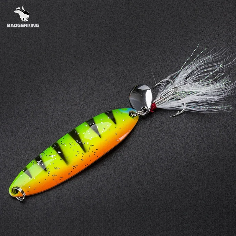Kit de señuelo tipo cuchara de pesca, 8 Uds., para jigging, cebo artificial, wobblers para juego de señuelos de pesca, cada uno, tiene 4 colores, 2 tipos de anzuelos en total, 8 Uds. - imagen 3
