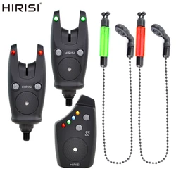 Hirisi-Juego de alarma de pesca de carpa inalámbrica, con 2 Swinger 1 + 2, indicador de alarma de pesca impermeable, accesorios de pesca