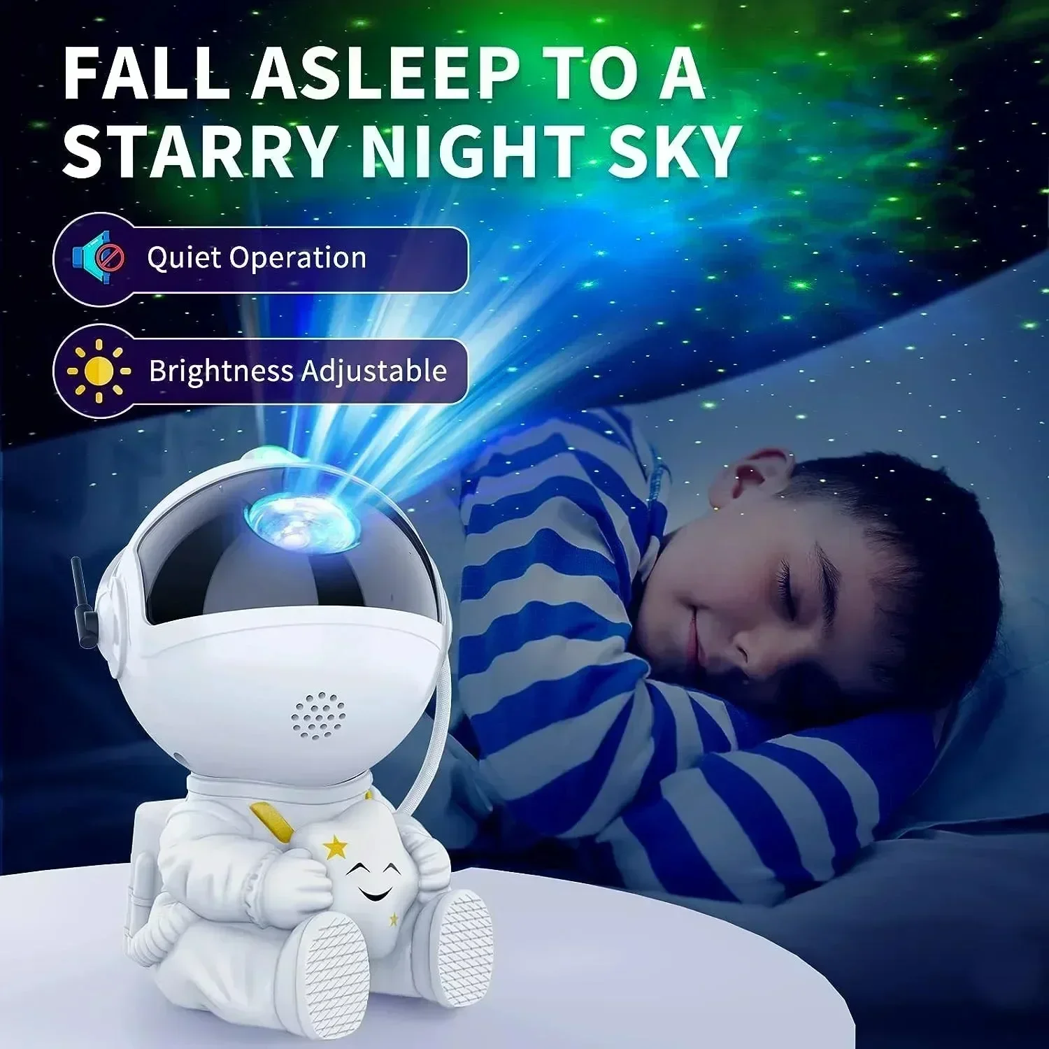 Proyector de estrellas, luz nocturna de galaxia, proyector espacial de astronauta, lámpara LED de techo de nebulosa estrellada para dormitorio, regalo decorativo para el hogar para niños - imagen 5