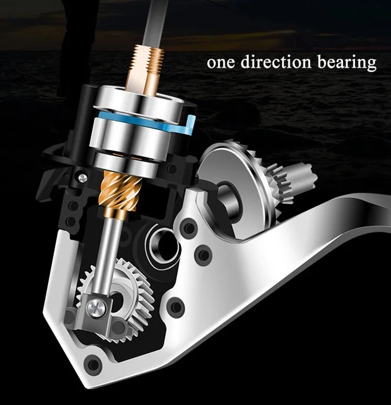 Carrete de pesca giratorio de Metal completo 8000, carrete de Surfcasting de agua salada 12000, carretes de insignia de Pesca de Mar, equipo de pesca de carpa - imagen 4