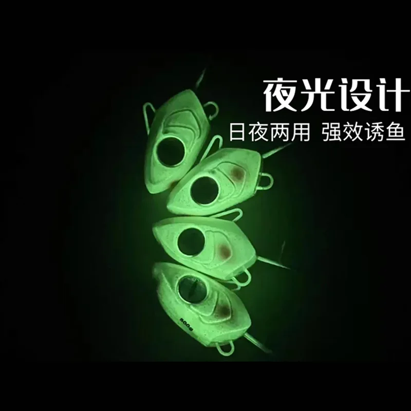 Anzuelos de pesca de mar luminosos, plantilla de Metal, anzuelo de cabeza de pez, anzuelo de cola de pelo, Saury Duple, Bullet Tenya, 500g - imagen 4