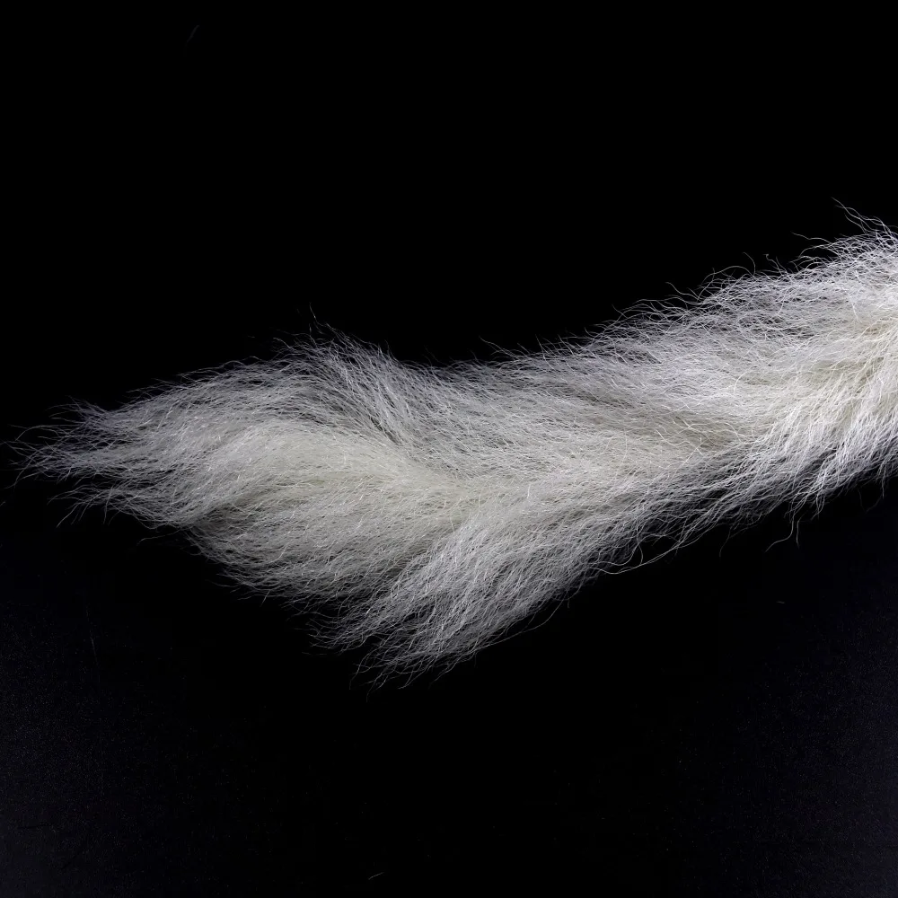 Wifreo-cola de becerro blanca, Material para atar moscas, poste de paracaídas real, fibra seca - imagen 3