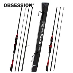 OBSESSION, secciones ultraligeras, caña de pescar de velocidad de fundición giratoria, caña giratoria de fibra de carbono, caña dura giratoria para surfcasting de viaje