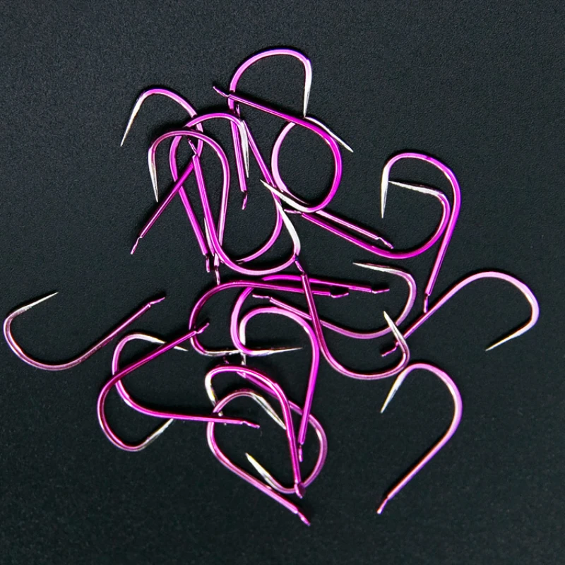 Kanto-anzuelos de Pesca sin púa, suministros de Pesca, Accesorios de carpa púrpura, herramientas, 30 unids/lote por bolsa - imagen 3