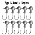 10pcs 7g jig hook