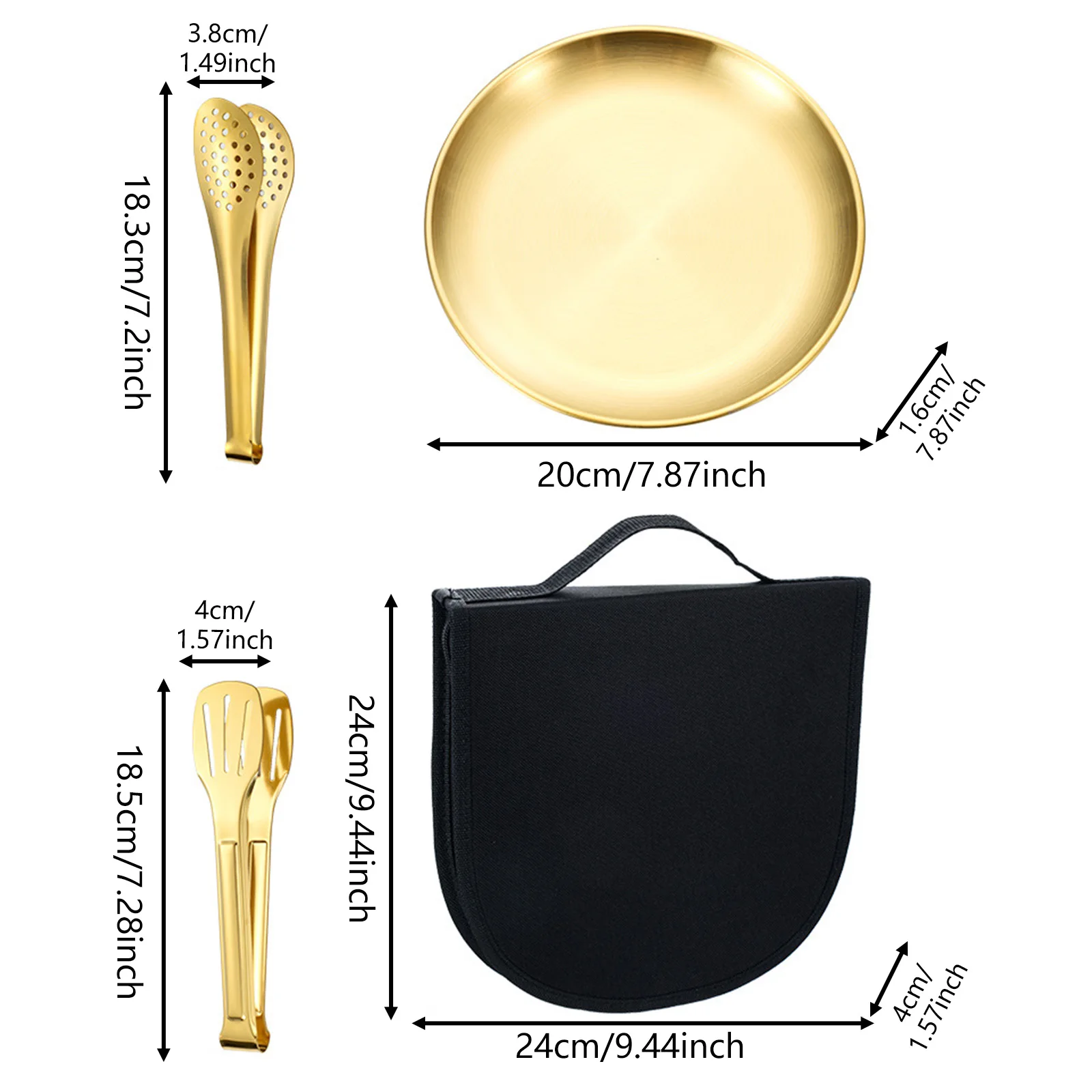 10 unids/set juego de cubiertos para acampar tenedor de acero inoxidable cuchara cuchillo tazón Kit portátil viaje al aire libre Camping Picnic vajilla de Metal - imagen 5