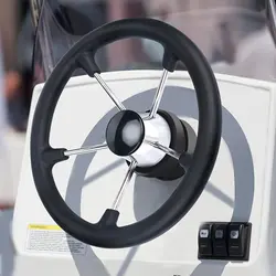 Volante náutico acero inoxidable 5 radios – Empuñadura espuma yate