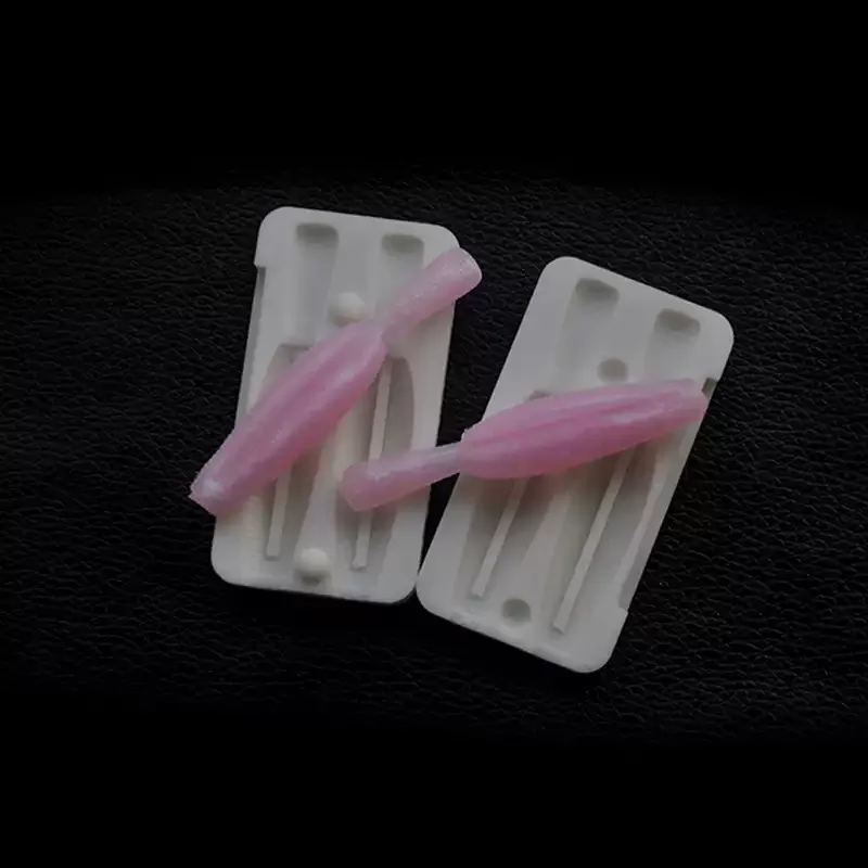 Luretv-MOLDS Molde para cebo blando, palo sumergido, mazo, lombriz de patata, 6,3 cm, doble cavidad, sin molde calefactor - imagen 5