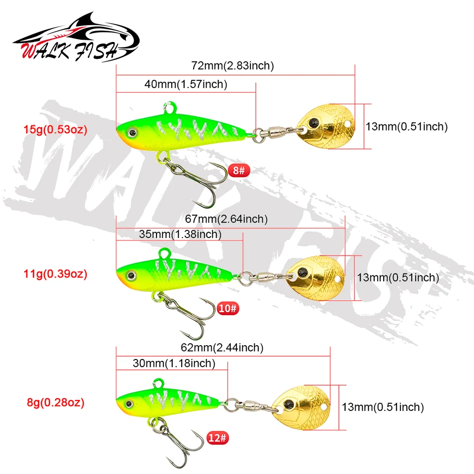 Walk Fish Señuelo VIB efecto vórtice – Cuchara giratoria lubina - imagen 4